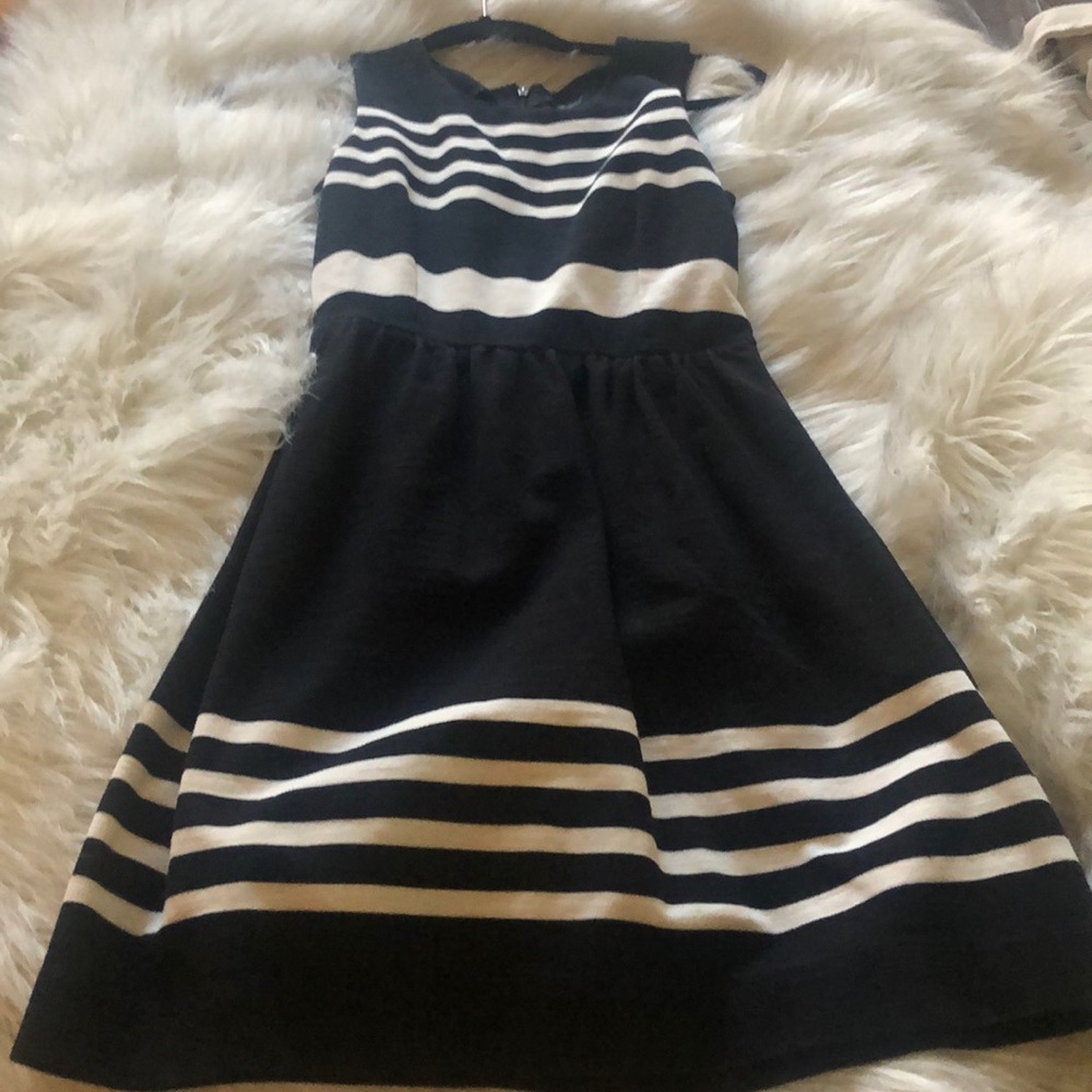 Madewell Black and White Striped Dress Size XS